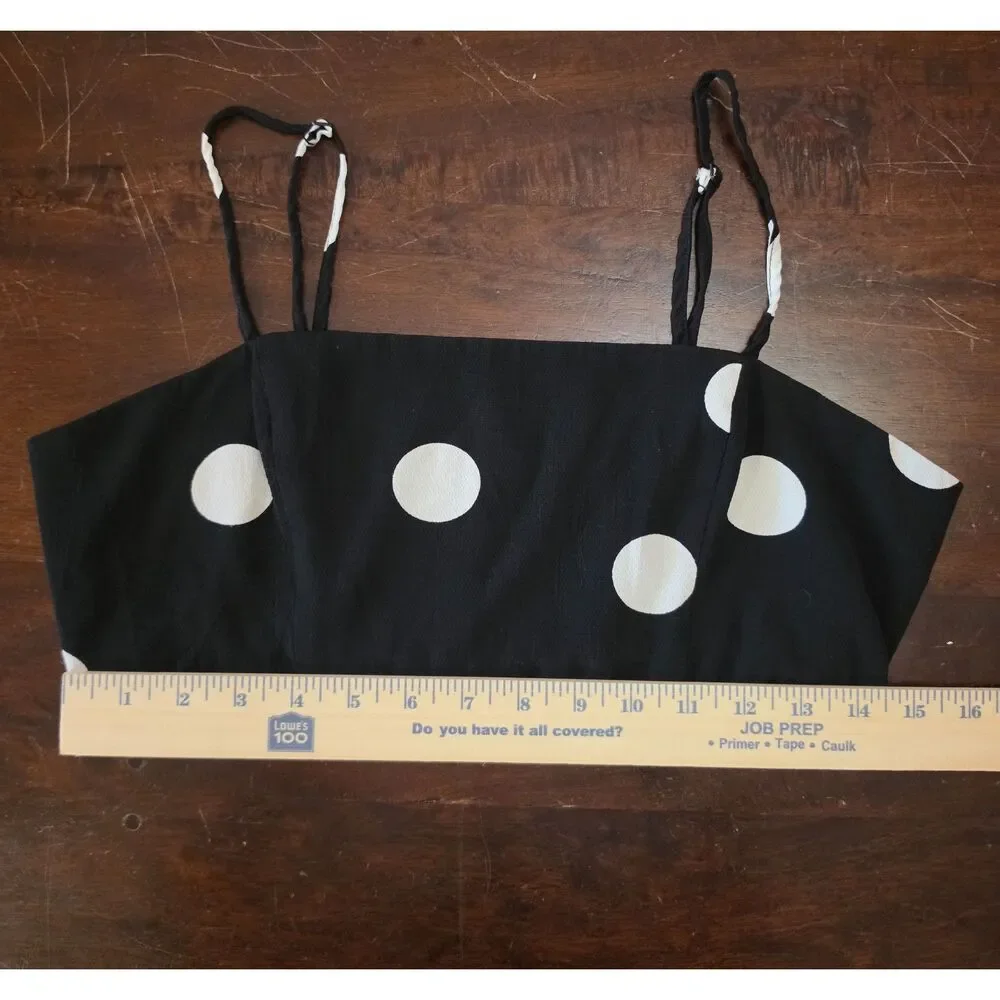 Free People Polka dot bandeau crop top Size 8